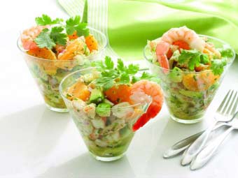 Рецепти овочевих салатів з морепродуктами